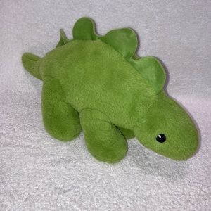 Kellytoy plush green rattle stegosaurus dinosaur